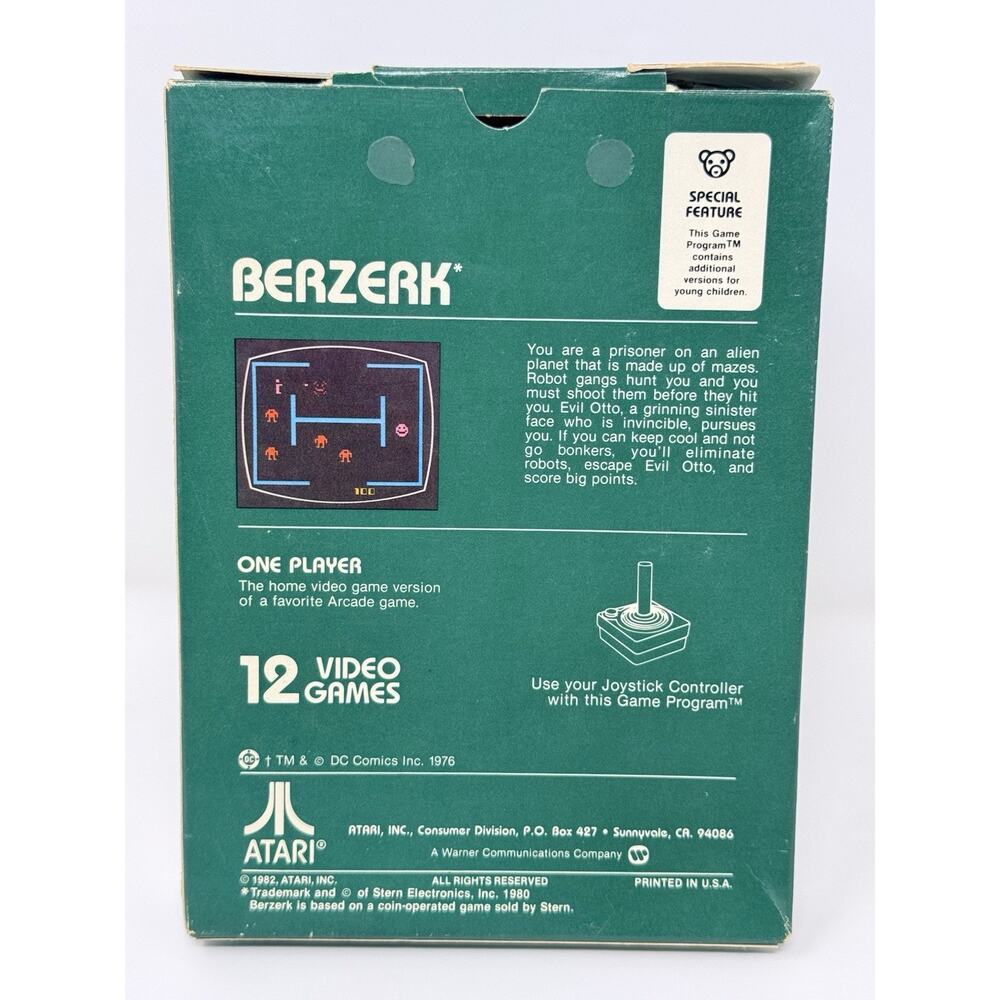 Berzerk Atari 2600 Complete CIB Tested - Picture 4 of 8